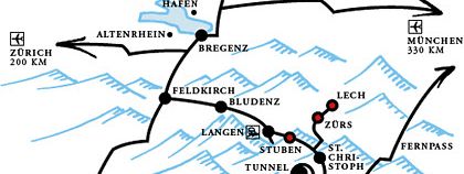 Lageplan Hotel Gotthard