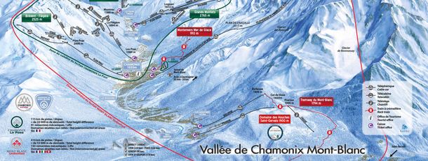 Information about the ski resort Vallée de Chamonix - Mont-Blanc