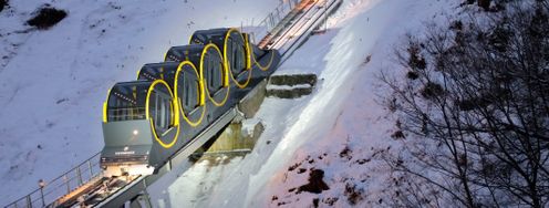 Spektakulär ist der Blick aus den Fenstern der neuen Bahn.