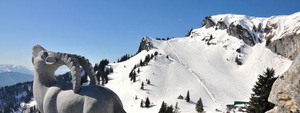 Blick ins Skigebiet Brauneck