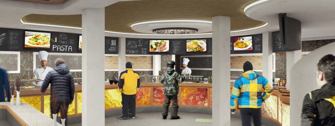 So soll der neue SB-Bereich im Restaurant Alp Trida nach der umfassenden Modernisierung aussehen.