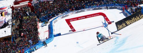 Die Weltcuprennen enden alle im Zielgelände in Salastrains.