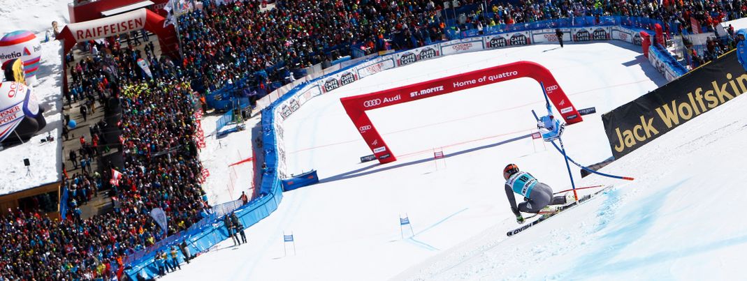 Im Zielgelände in Salastrains enden alle 11 Rennen der Ski-WM.