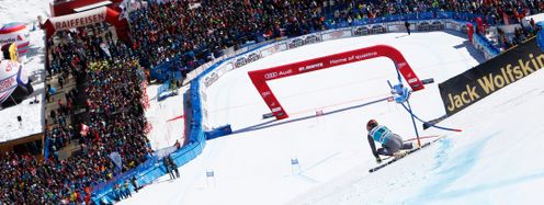 Im Zielgelände in Salastrains enden alle 11 Rennen der Ski-WM.