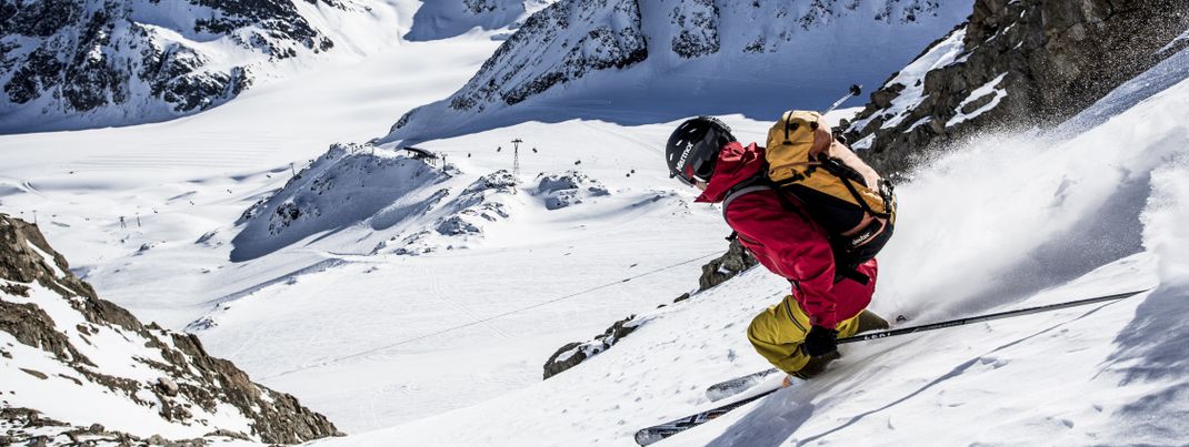 Freeride Abfahrt an der Mittagsscharte