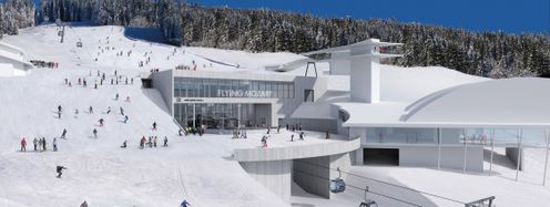 The intermediate station of the Flying Mozart is built underground.