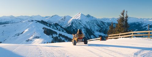 Winter Mountaincart in Dorfgastein: Adrenalin pur auf drei Rädern.