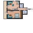 Typ 1 mit 60 m²