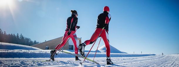 Langlaufen bei herrlichen Bedingungen im Nordic Aktiv Zentrum Oberer Bayerischer Wald/Böhmischer Wald.