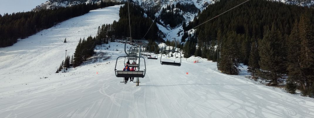 Breite, flache Pisten - ein Traum für Beginner auf den Brettern