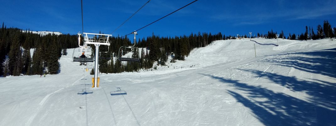 Großte Teile des Big White sind bereits früh in der Saison befahrbar