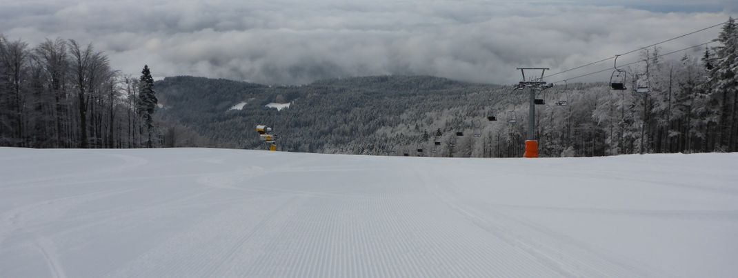 Pisten wie in den Alpen - Die Hänge sind hier bestens präpariert. Dem Pistenteam sei Dank!