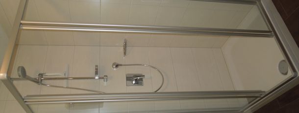 Dusche in der Ferienwohnung