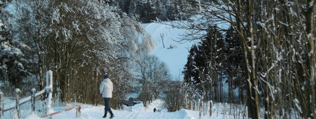Genießen Sie die Winterlandschaft bei ausgedehnten Wanderungen auf dem Winterwanderwegen oder auch im gut gespurten Loipennetz