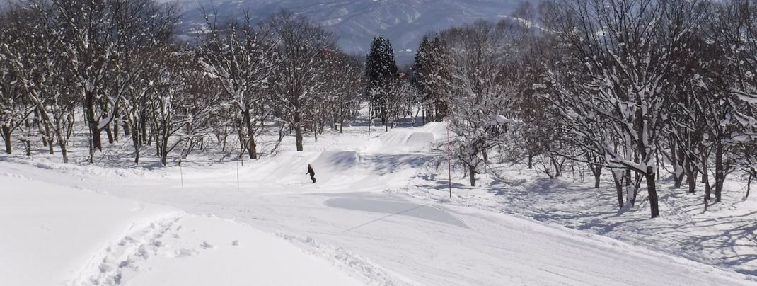 There are several terrain parks in Myoko Kogen.