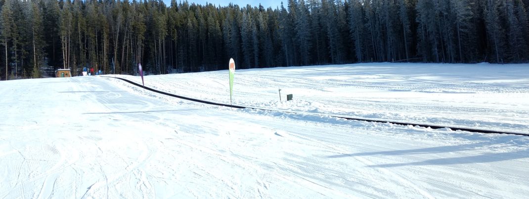 Anfänger finden ein großzügiges Übungsgelände in Talnähe