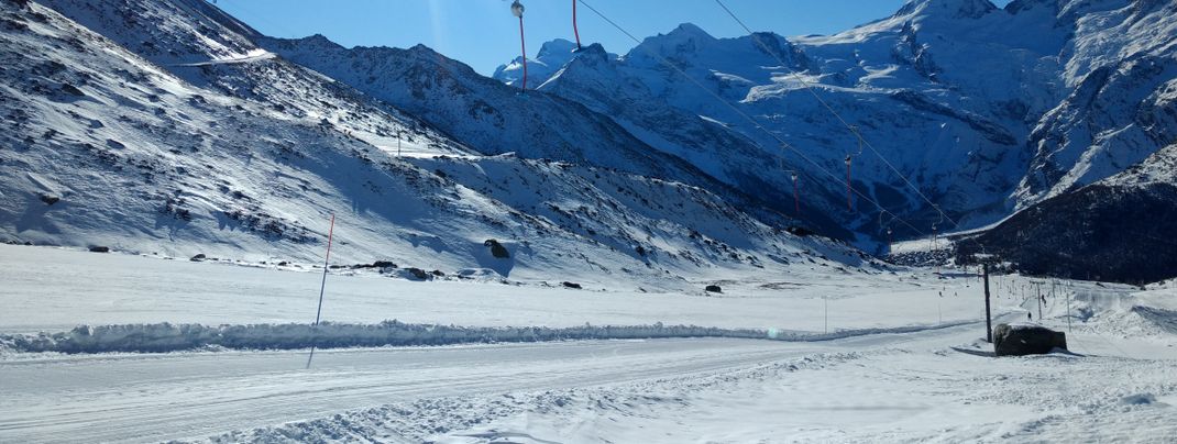 Blue slope at the button lift Sandiger Boden