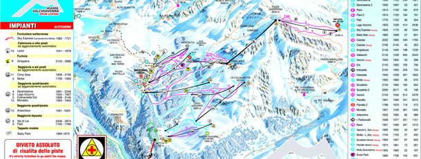 Detaillierte Infos zum Skiurlaub im Skigebiet Valchiavenna – Madesimo