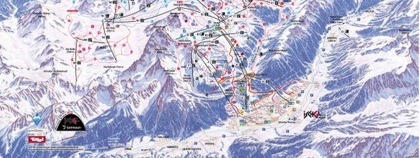 Pistenplan Ischgl - Samnaun (Silvretta Arena)