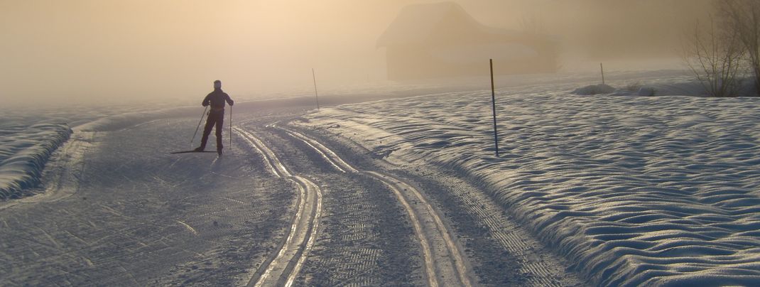Langlauf in mystischer Atmosphäre