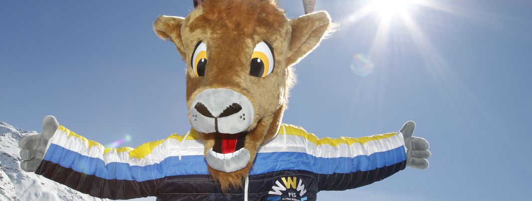 Maskotten Moritz darf bei der Alpinen Ski-WM natürlich nicht fehlen.