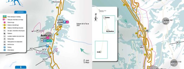 Detaillierte Infos zum Langlauf und den Loipen im Langlaufgebiet Arolla