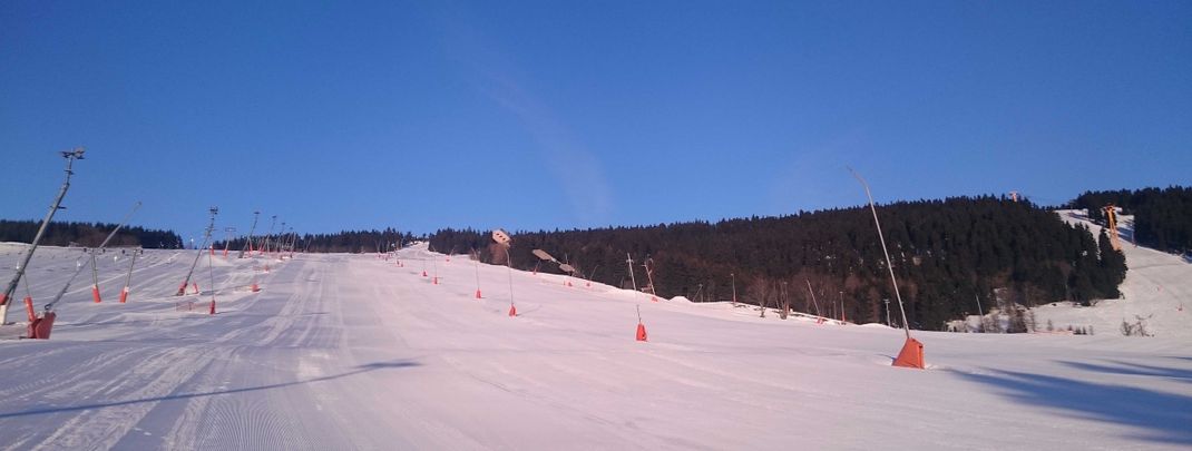 Die flachen Pisten 4 und 8 bieten Anfängern beste Möglichkeiten
