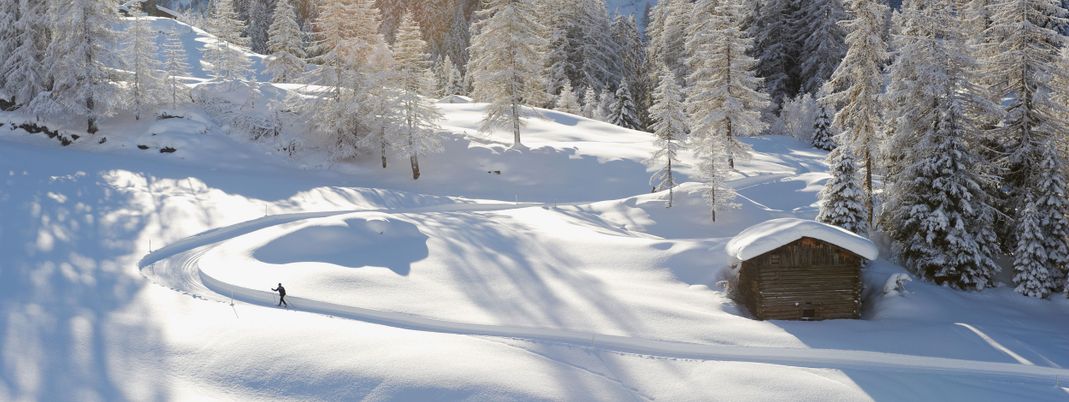 Die winterliche Natur in vollen Zügen genießen - das kann man am besten beim Langlaufen!