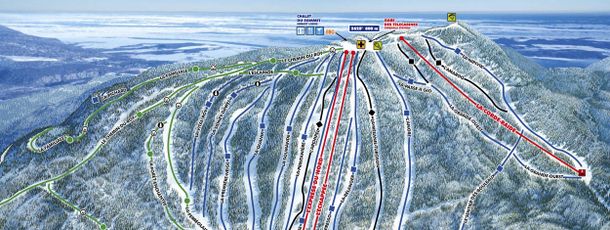 Pistenplan Mont Sainte Anne - Nord