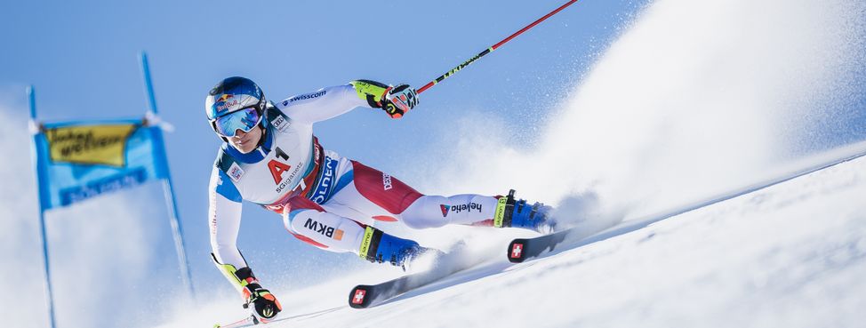 Gesamtweltcupsieger Marco Odermatt führt das Schweizer Team an.