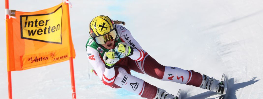 Zwei Damenrennen stehen auf der Kandahar-Piste in St. Anton auf dem Programm.