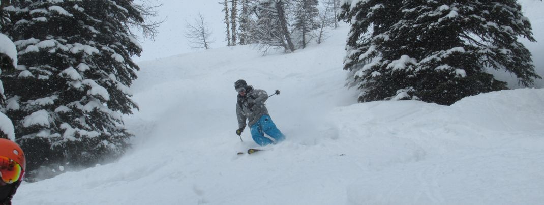 In Kanada darf das gesamte Areal innerhalb der Grenzen des Skigebiets, also auch die Liftschneisen und Wälder, befahren werden.