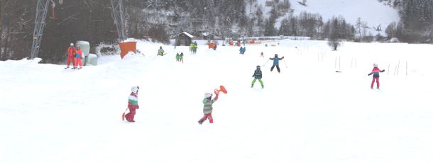 Blick auf den Übungslift Virgen