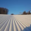 The slopes are regularly groomed.