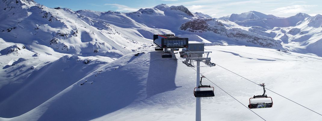 Auffahrt zur Bergstation Velilleck F1