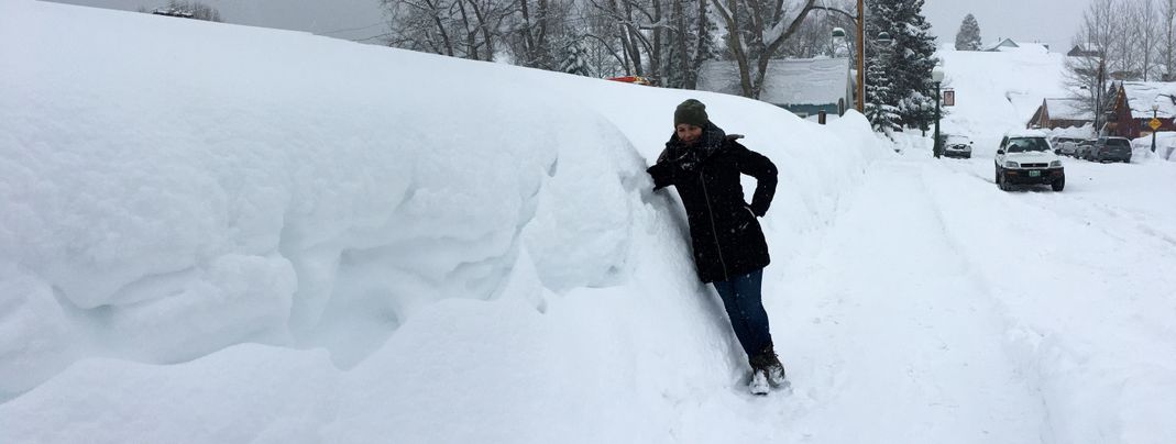 Schnee über Schnee erwartete uns in Crested Butte.