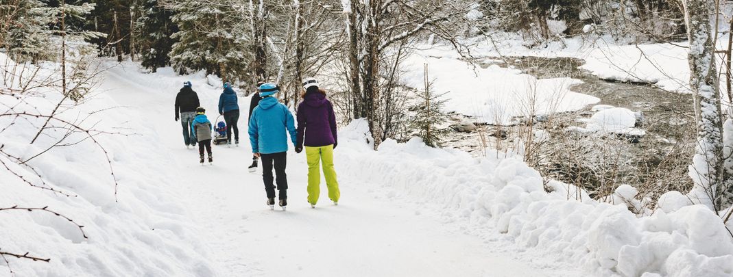 The Albula skateline is about three kilometers long.