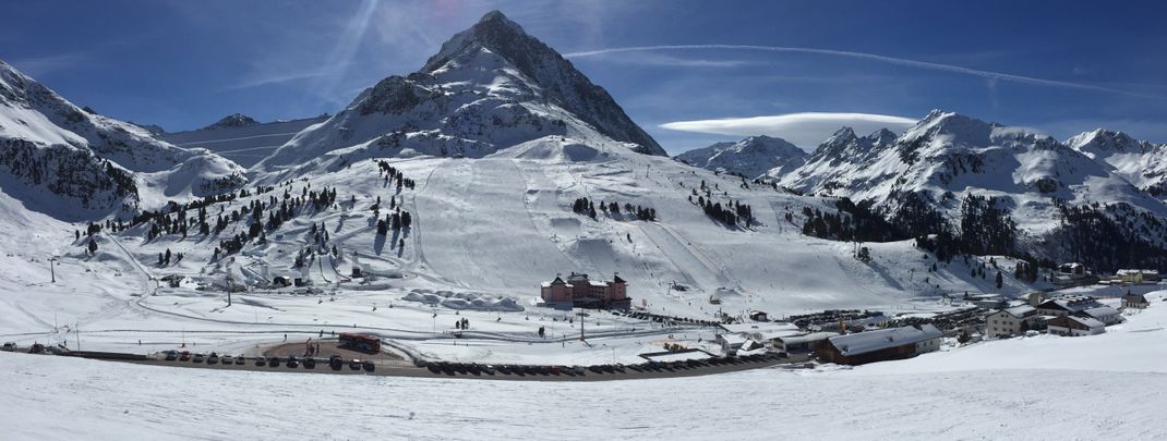 Einzigartiges Panorama und Skifahren auf über 2.000 Meter sind die Hauptargumente des Skigebietes Kühtai