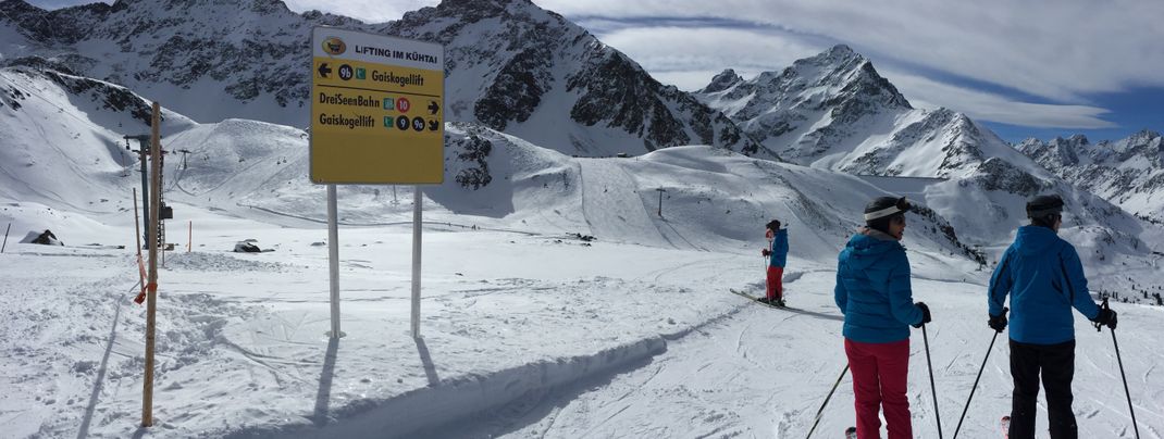 Im Skigebiet Kühtai findet man sich überall zurecht.