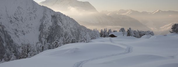 Schneebedecktes Zillertal