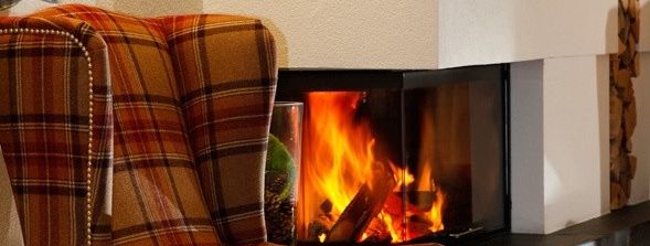 Der Kamin lädt zum Verweilen ein