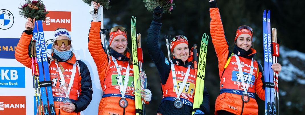 Dritter Platz für Deutschland mit Anna Weidel, Julia Tannheimer, Janina Hettich-Walz und Vanessa Voigt.