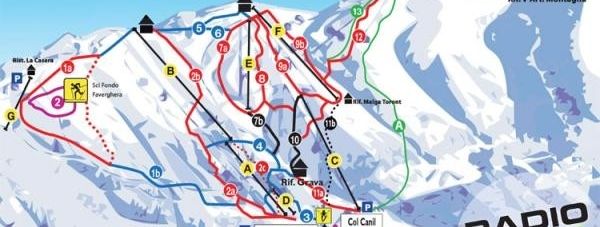 Information about the ski resort Alpe del Nevegal Col Visentin