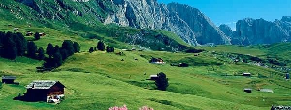 Picturesque mountain view in summer