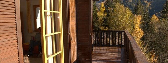 balcony in autumn