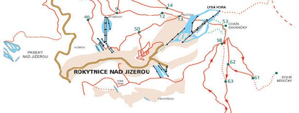 Loipenplan Rokytnice nad Jizerou (Rochlitz an der Iser)