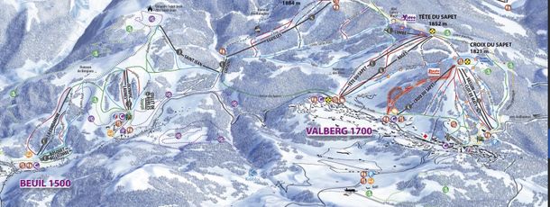 Pistenplan Valberg Beuil les Launes