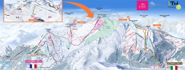 Pistenplan La Rosière - La Thuile (Espace San Bernardo)