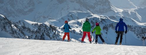 Der Diedamskopf bietet breite Familienabfahrten aber auch steile Pisten.