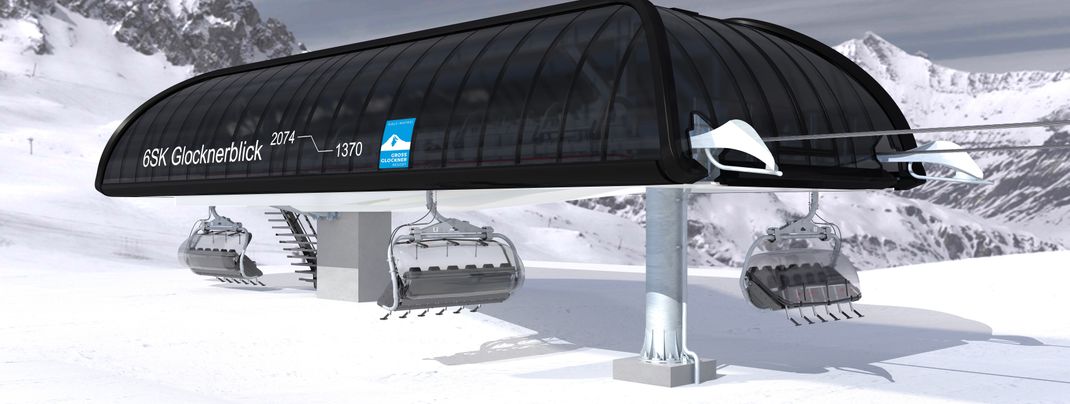 Die Bergstation der neuen Glocknerblickbahn liegt auf 2.074 Meter.